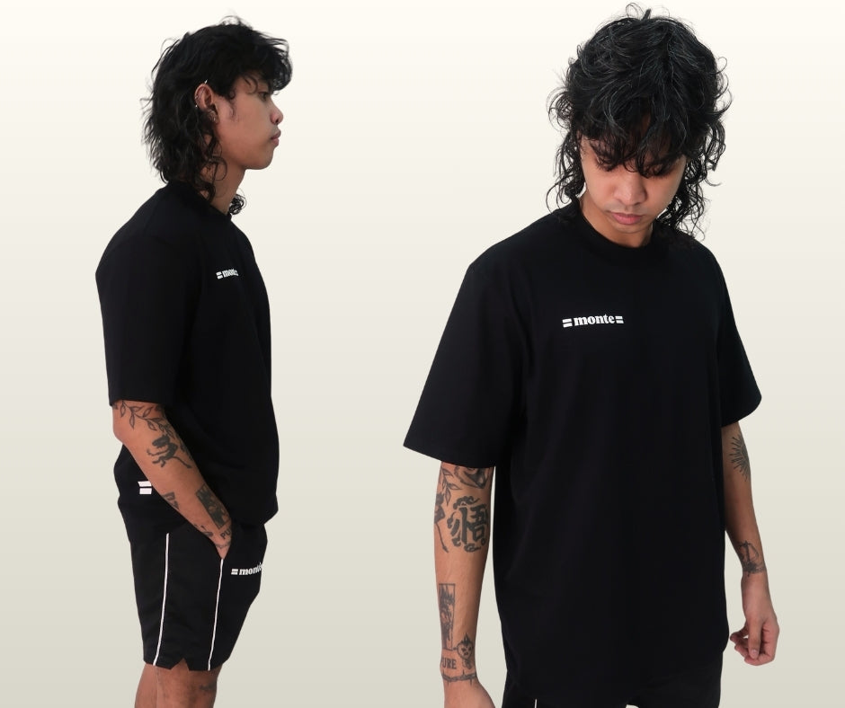 Monté Essential Oversized Tee "Onyx Black"