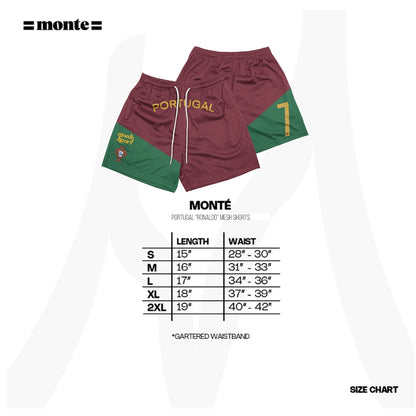 Monté PORTUGAL "RONALDO” Mesh Shorts