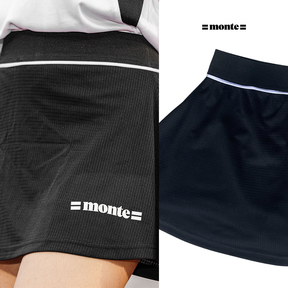 Monté "SERENA" Tennis Skirt - Black